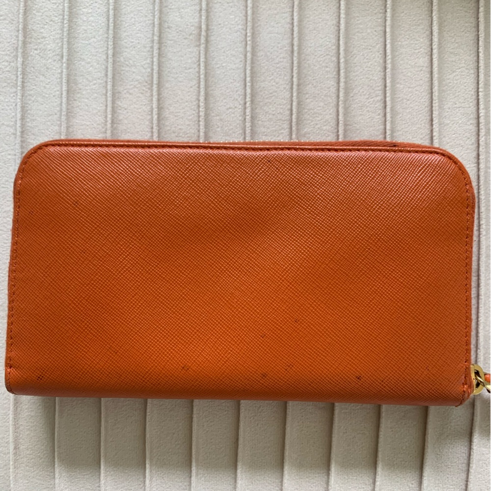 Prada Saffiano Leather Wallet | Papaya - Picture 5 of 15